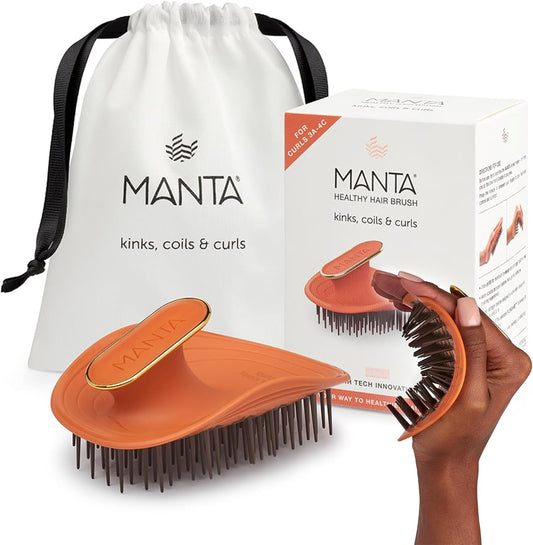 Manta Brosse À Cheveux Bouclés Anti-Casse, Démêlante Pour Cheveux Afro, Cheveux Afro, Brosse À Cheveux Démêlante, Antistatique, Humide Et Sèche Pour Femme, Brosse Flexible Pour Cuir Chevelu